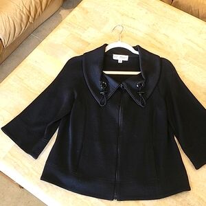 St. John Santana Knit Jacket, Black Sz 4